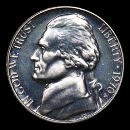 Proof 1970-s Jefferson Nickel 5c Grades GEM++ Proof Cameo