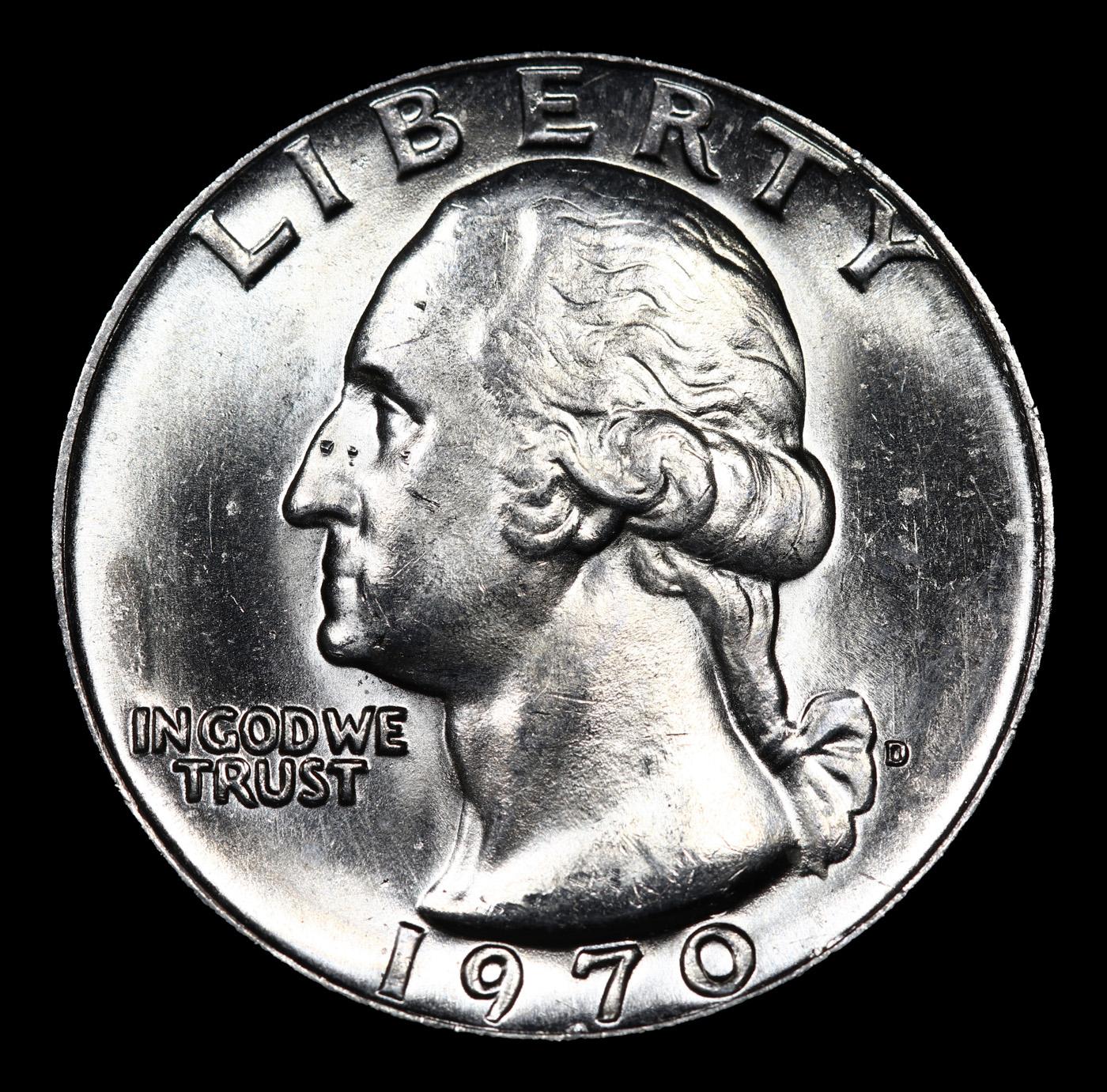 ***Auction Highlight*** 1970-d Washington Quarter Near Top Pop! 25c Graded ms67+ By SEGS (fc)