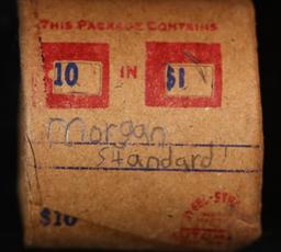 *EXCLUSIVE* Hand Marked " Morgan Standard," x10 coin Covered End Roll! - Huge Vault Hoard  (FC)