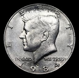 1984-d Kennedy Half Dollar 50c Grades Choice+ Unc