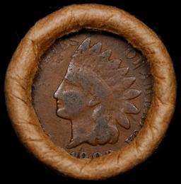 Lincoln Wheat Cent 1c Mixed Roll Orig Brandt McDonalds Wrapper, 1916-d end, 1903 Indian other end