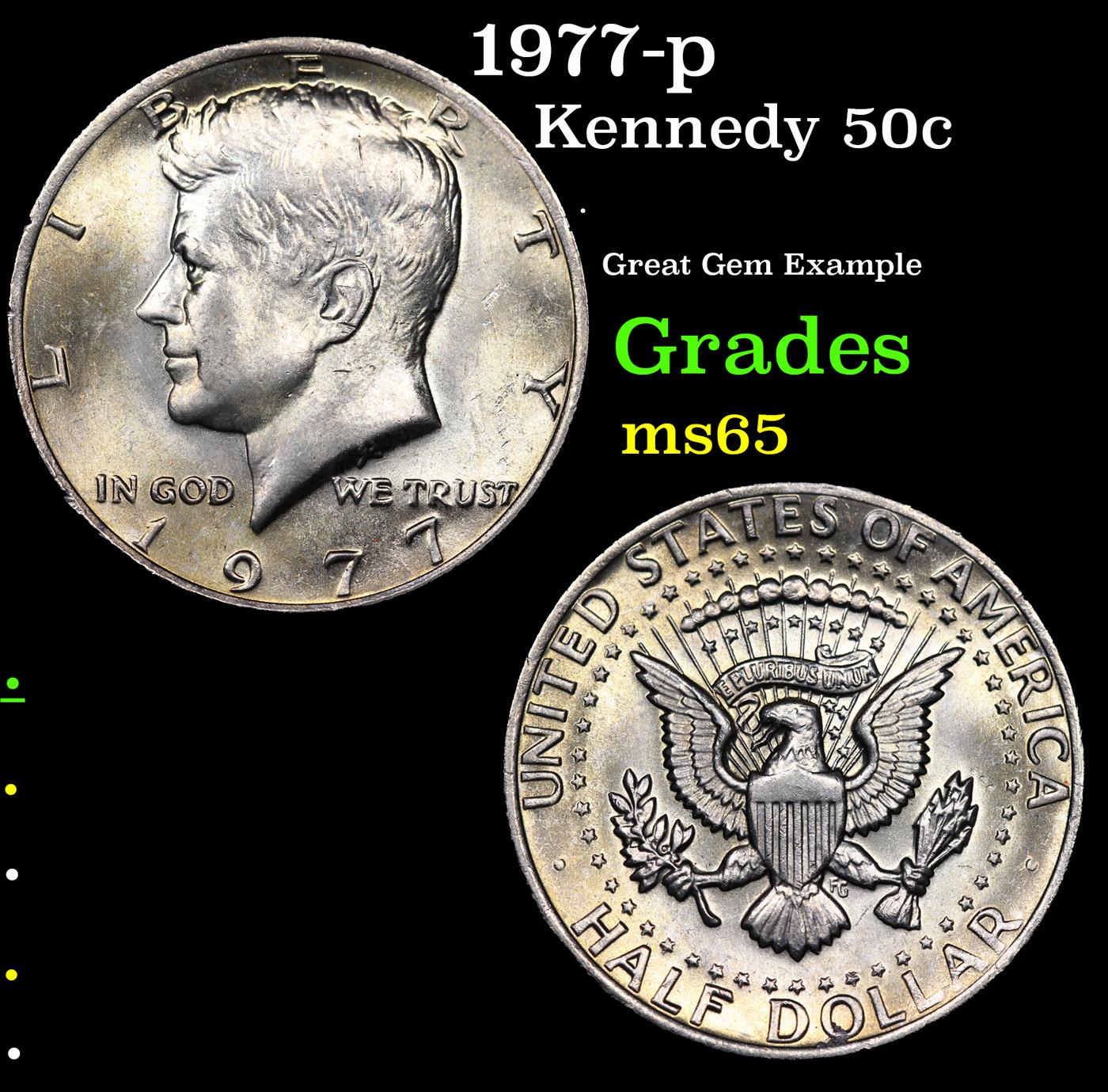 1977-p Kennedy Half Dollar 50c Grades GEM Unc