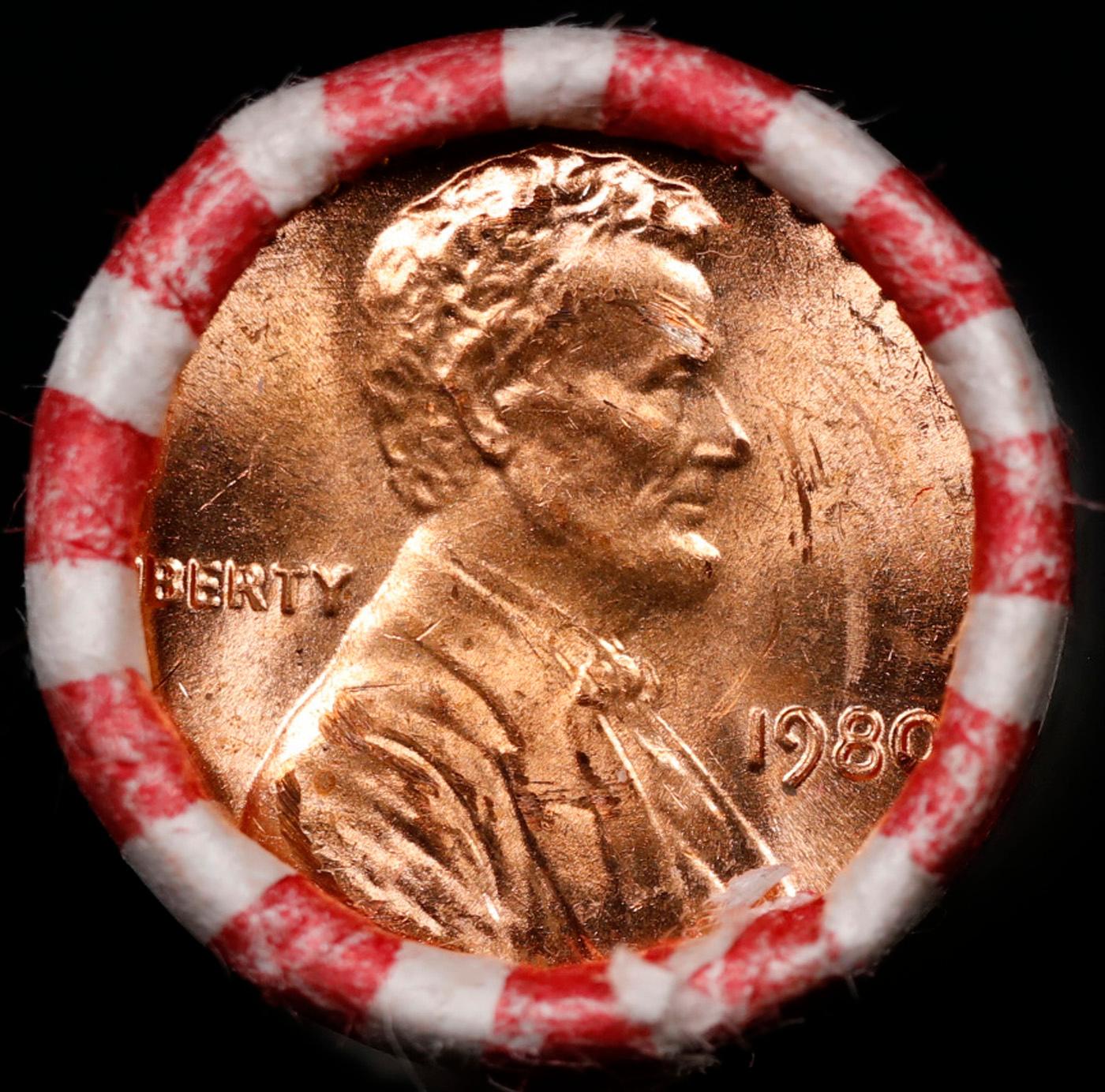 CRAZY Penny Wheel Buy THIS 1980-p solid Red BU Lincoln 1c roll & get 1-10 BU Red rolls FREE WOW