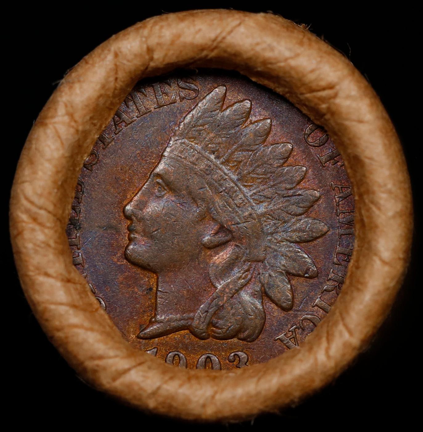 Lincoln Wheat Cent 1c Mixed Roll Orig Brandt McDonalds Wrapper, 1916-d end, 1903 Indian other end