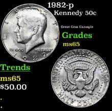 1982-p Kennedy Half Dollar 50c Grades GEM Unc