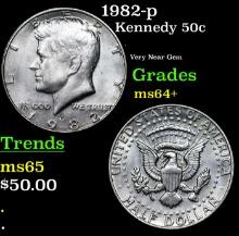 1982-p Kennedy Half Dollar 50c Grades Choice+ Unc