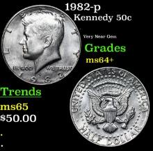 1982-p Kennedy Half Dollar 50c Grades Choice+ Unc