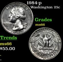 1984-p Washington Quarter 25c Grades GEM+ Unc