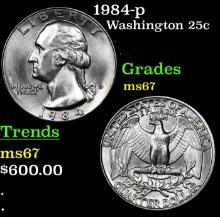 1984-p Washington Quarter 25c Grades GEM++ Unc