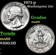 1971-p Washington Quarter 25c Grades GEM+ Unc