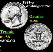 1971-p Washington Quarter 25c Grades GEM+ Unc