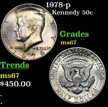 1978-p Kennedy Half Dollar 50c Grades GEM++ Unc