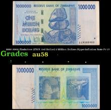 2007-2008 Zimbabwe (ZWR 3rd Dollar) 1 Million Dollars Hyperinflation Note P# 77 Grades Choice AU/BU