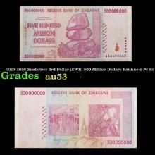 2007-2008 Zimbabwe 5 Billion Dollars (3rd Issue, ZWR) Hyperinflation Banknote P# 84 Select AU