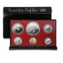 1973 United Stated Mint Proof Set 6 coins No Outer Box