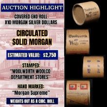 *EXCLUSIVE* Hand Marked " Morgan Supreme," x10 coin Covered End Roll! - Huge Vault Hoard  (FC)