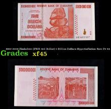 2007-2008 Zimbabwe (ZWR 3rd Dollar) 5 Billion Dollars Hyperinflation Note P# 84 Grades xf+