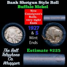 Buffalo Nickel Shotgun Roll in Old Bank Style 'Bell Telephone' Wrapper 1927 & s Mint Ends