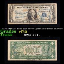 Rare 1935A $1 Blue Seal Silver Certificate "Short Snorter" Grades A short snorter is a banknote insc