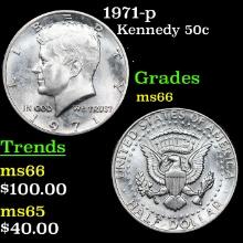 1971-p Kennedy Half Dollar 50c Grades GEM+ Unc