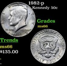 1982-p Kennedy Half Dollar 50c Grades GEM+ Unc