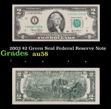 2003 $2 Green Seal Federal Reserve Note Grades Choice AU/BU Slider
