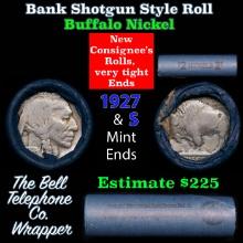 Buffalo Nickel Shotgun Roll in Old Bank Style 'Bell Telephone' Wrapper 1927 & s Mint Ends