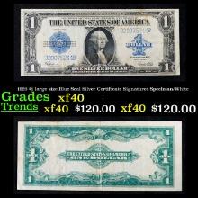 1923 Speelman/White $1 large size Blue Seal Silver Certificate Grades xf