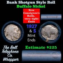 Buffalo Nickel Shotgun Roll in Old Bank Style 'Bell Telephone' Wrapper 1927 & s Mint Ends