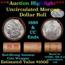 ***Auction Highlight*** 1889 & CC Uncirculated Morgan Dollar Shotgun Roll (fc)