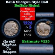 Buffalo Nickel Shotgun Roll in Old Bank Style 'Bell Telephone' Wrapper 1926 & s Mint Ends