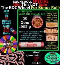 INSANITY The CRAZY Penny Wheel 1000s won so far, WIN this 1995-p BU RED roll get 1-10 FREE