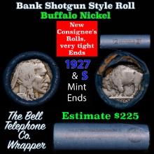 Buffalo Nickel Shotgun Roll in Old Bank Style 'Bell Telephone' Wrapper 1927 & s Mint Ends