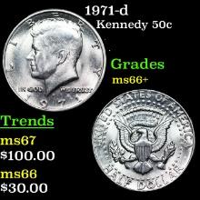 1971-d Kennedy Half Dollar 50c Grades GEM++ Unc