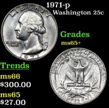 1971-p Washington Quarter 25c Grades GEM+ Unc