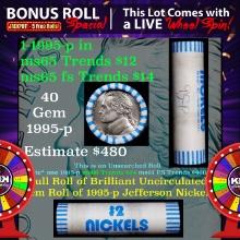 INSANITY The CRAZY Jefferson Wheel 1000s won so far, WIN this1995-p 40 pcs Brandt $2 Nickel Wrapper