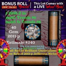 1-5 FREE BU Jefferson rolls with win of this2010-d SOLID BU Jefferson 5c roll incredibly FUN wheel O