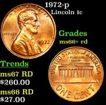 1972-p Lincoln Cent 1c Grades GEM++ RD