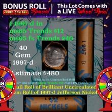 INSANITY The CRAZY Jefferson Wheel 1000s won so far, WIN this1997-d BU roll 40pcs get 1-5 FREE OBW