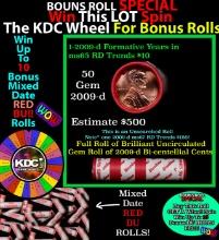 1-10 FREE BU RED Penny rolls with win of this 2004-d SOLID RED BU Lincoln 1c roll incredibly FUN whe