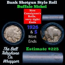 Buffalo Nickel Shotgun Roll in Old Bank Style 'Bell Telephone' Wrapper 1926 & s Mint Ends