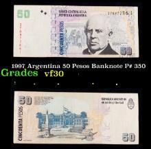 1997 Argentina 50 Pesos Banknote P# 350 Grades vf++