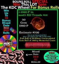 INSANITY The CRAZY Penny Wheel 1000s won so far, WIN this 1960-p BU RED roll get 1-10 FREE