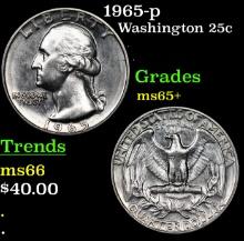 1965-p Washington Quarter 25c Grades GEM+ Unc