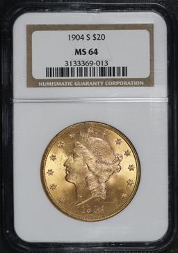 *Highlight* NGC 1904-s Gold Liberty Double Eagle $20 ms64 NGC (fc)