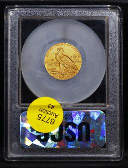 *Highlight* 1909-p Gold Indian Quarter Eagle Near Top Pop! $2 1/2 GEM+ Unc USCG (fc)