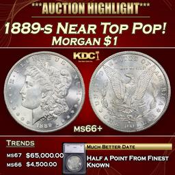 *Highlight* 1889-s Morgan Dollar Near Top Pop! $1 ms66+ SEGS (fc)
