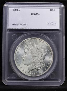 *Highlight* 1889-s Morgan Dollar Near Top Pop! $1 ms66+ SEGS (fc)