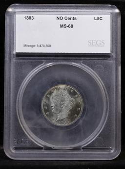 *Highlight* 1883 N/C Liberty Nickel TOP POP! 5c ms68 SEGS (fc)