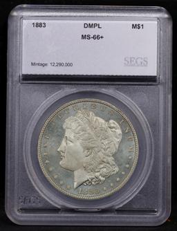 *Highlight* 1883-p Morgan Dollar Near Top Pop! $1 ms66+ DMPL SEGS (fc)